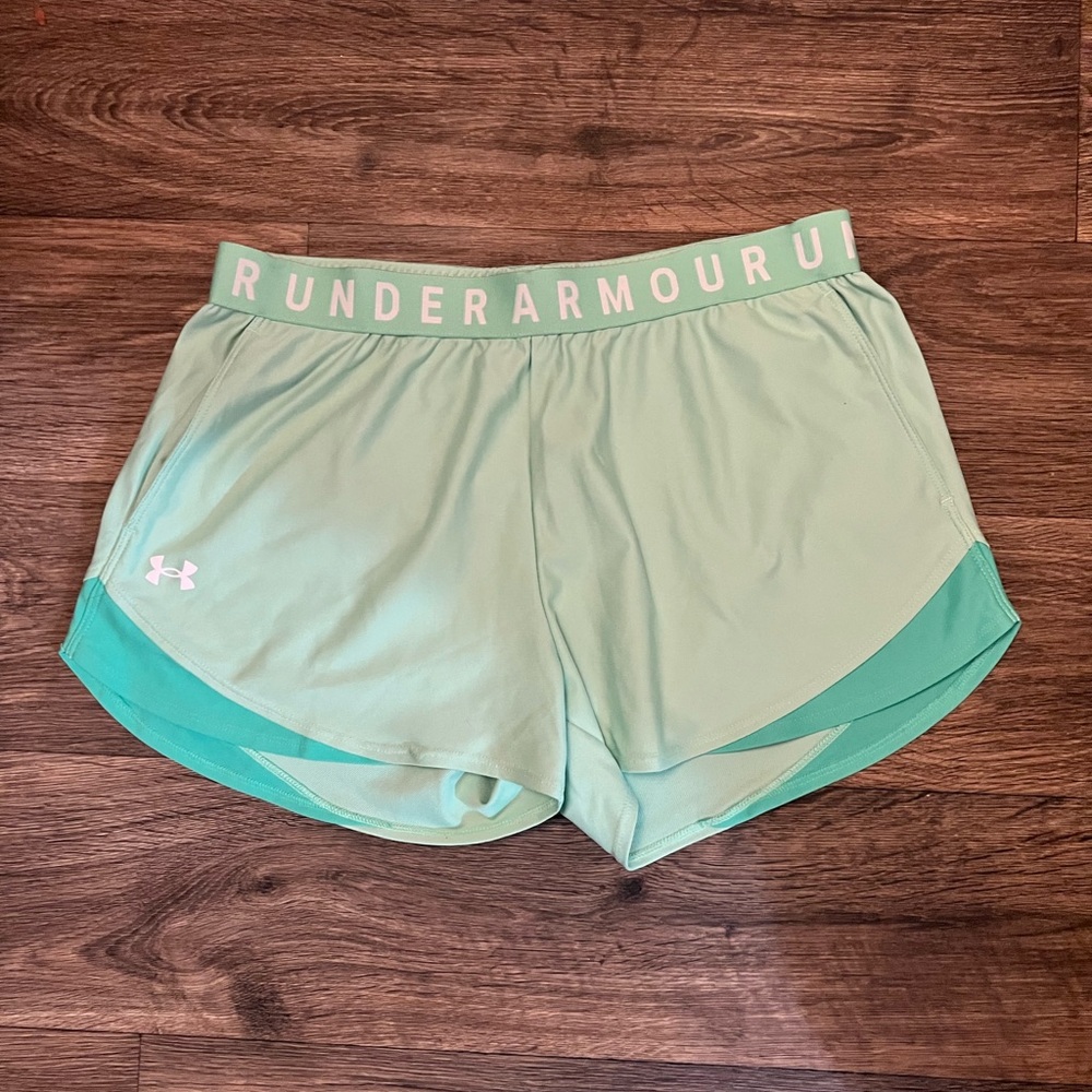 Under Armour Lime Green Athletic Shorts- Large